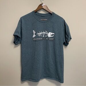 Fisherman’s Wharf Victoria Fish Bones Grey T-Shirt Men’s Small